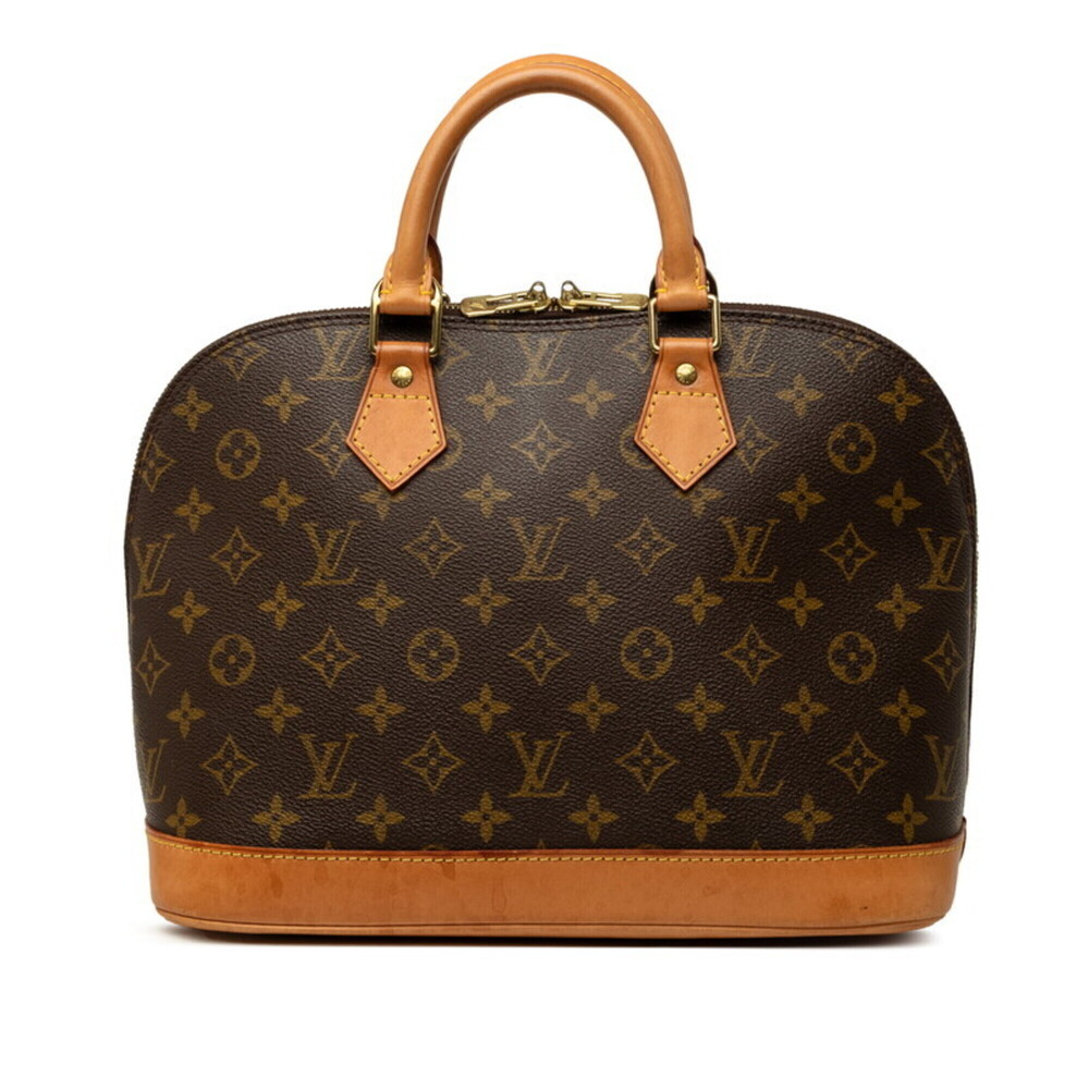 Louis Vuitton Monogram Alma PM Handbag M51130 Brown Leather Women's LOUIS VUI...